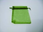 Organza Säckchen Olivgrün mit Zugband 12x9 cm